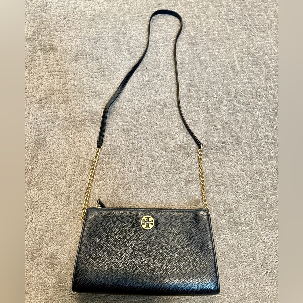 Tory Burch Black and Gold Crossbody Bag